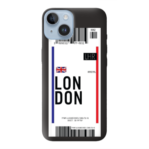 Apple iPhone 14  London Arrival Black Colored Silicone TPU Θήκη