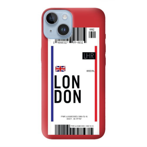 Apple iPhone 14 Plus London Arrival Red Colored Silicone TPU Θήκη