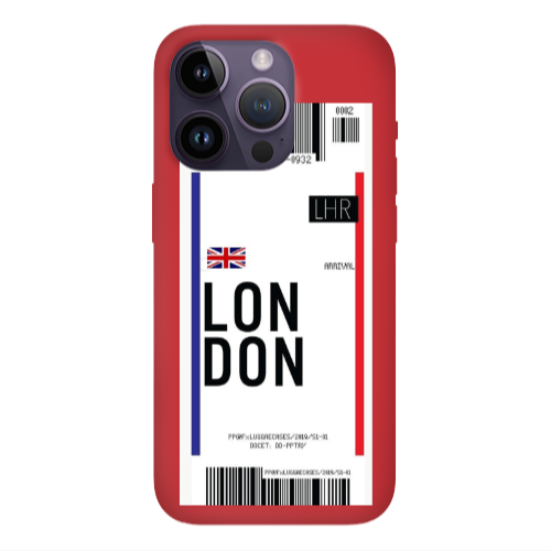 Apple iPhone 14 Pro  London Arrival Red Colored Silicone TPU Θήκη