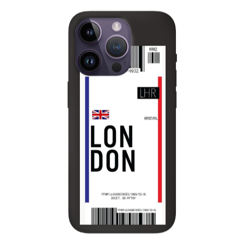 Apple iPhone 14 Pro Max London Arrival Black Colored Silicone TPU Θήκη