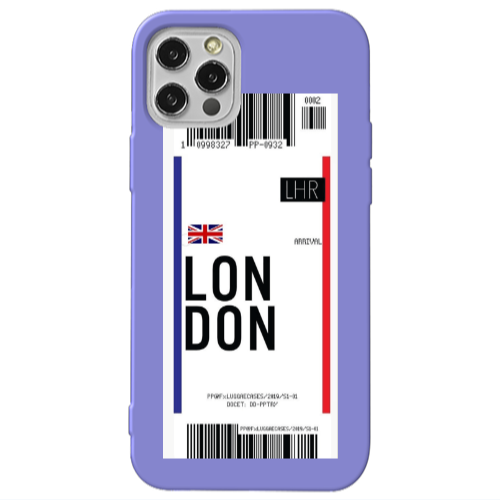 Apple iPhone 13 Pro London Arrival Purple Colored Silicone TPU Θήκη
