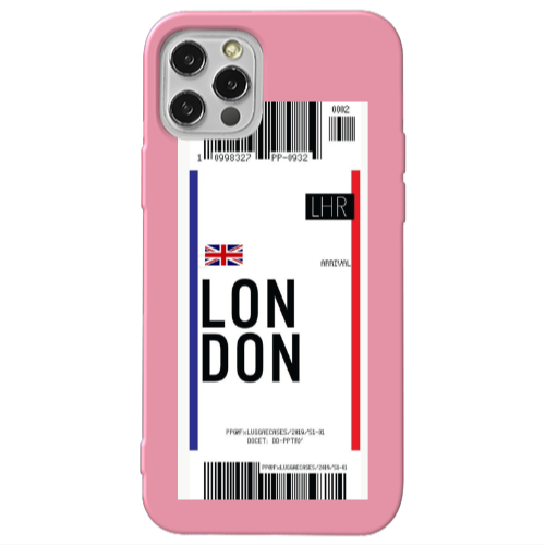 Apple iPhone 13 Pro London Arrival Pink Colored Silicone TPU Θήκη