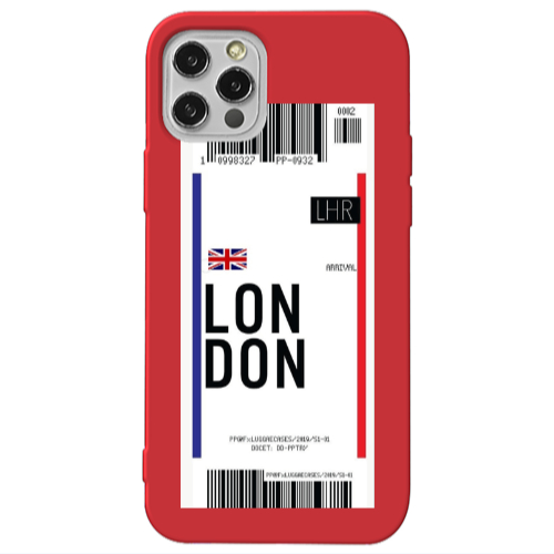 Apple iPhone 13 Pro London Arrival Red Colored Silicone TPU Θήκη