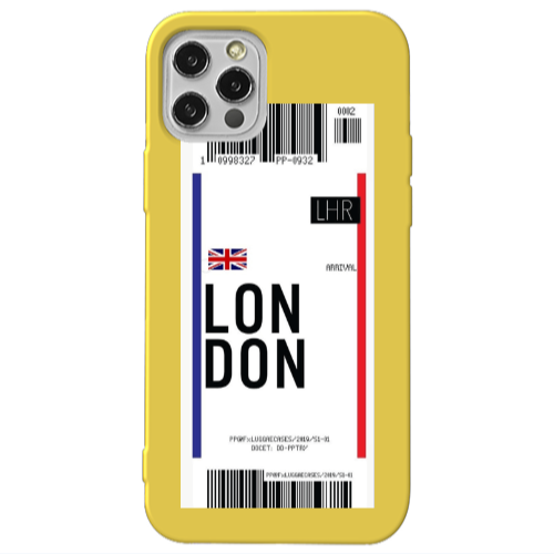 Apple iPhone 13 Pro London Arrival Yellow Colored Silicone TPU Θήκη