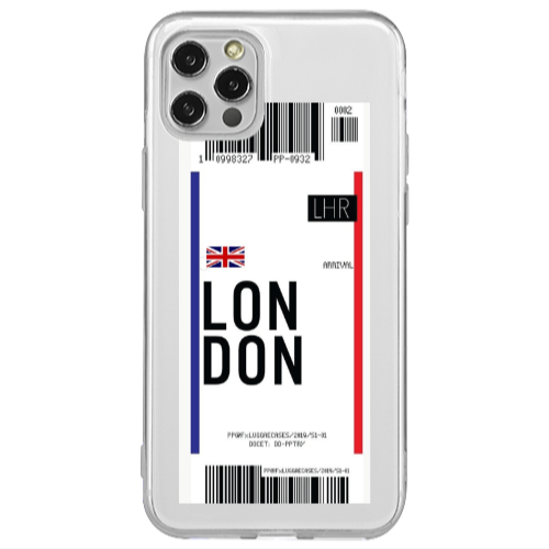 Apple iPhone 12 Pro London Arrival Transparent Silicone TPU Θήκη