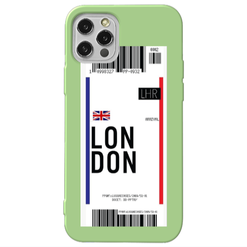 Apple iPhone 12 Pro London Arrival Light Green Colored Silicone TPU Θήκη