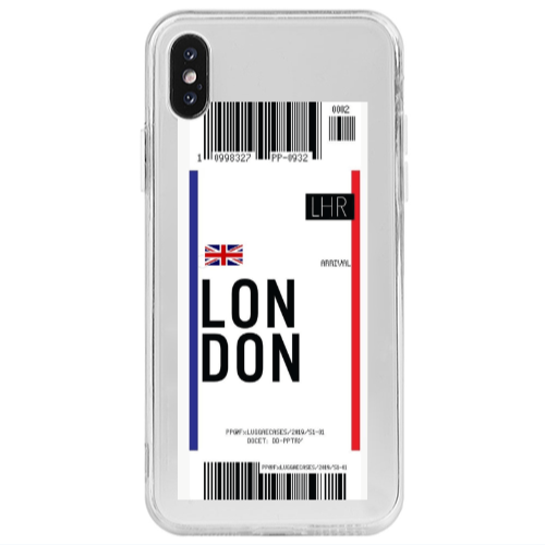 Apple iPhone Xs London Arrival Transparent Silicone TPU Θήκη