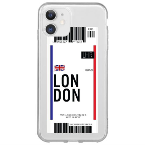 Apple iPhone 12 Mini London Arrival Transparent Silicone TPU Θήκη