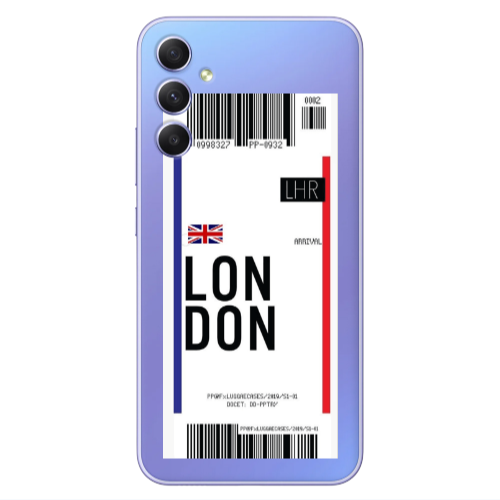 Samsung A34 London Arrival Transparent Silicone TPU Θήκη
