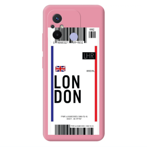 Xiaomi Redmi 12C London Arrival Pink Colored Silicone TPU Θήκη