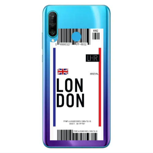 Huawei P30 Lite London Arrival Transparent Silicone TPU Θήκη