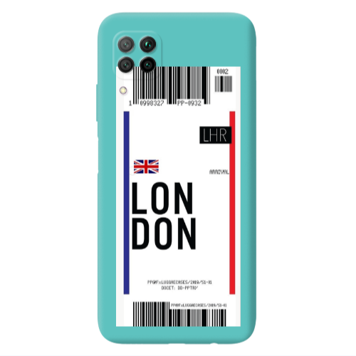 Huawei P40 Lite London Arrival Turquoise Colored Silicone TPU Θήκη