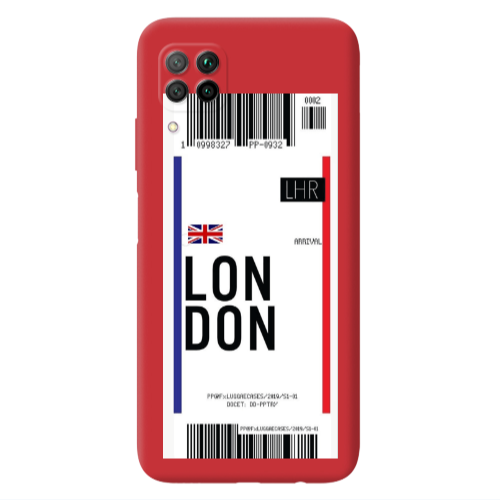 Huawei P40 Lite London Arrival Red Colored Silicone TPU Θήκη