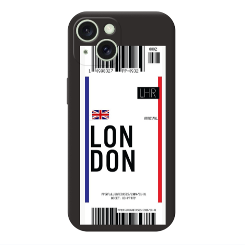Apple iPhone 15 London Arrival Black Colored Silicone TPU Θήκη