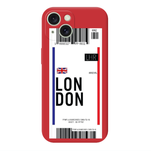 Apple iPhone 15 London Arrival Red Colored Silicone TPU Θήκη