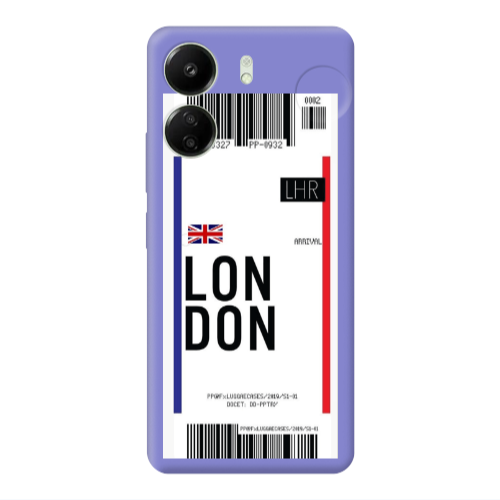 Xiaomi Redmi 13C London Arrival Purple Colored Silicone TPU Θήκη