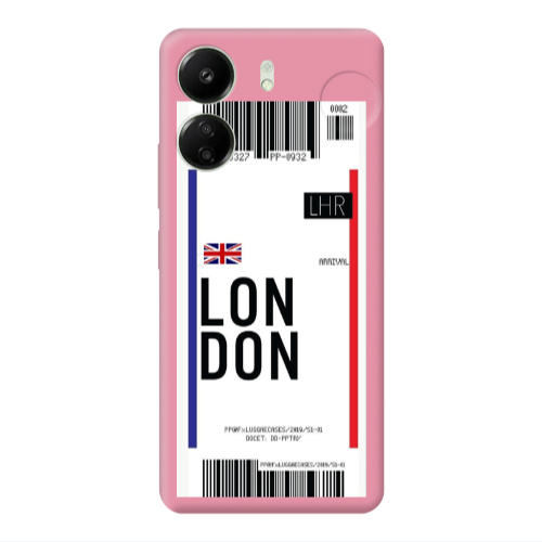 Xiaomi Redmi 13C London Arrival Pink Colored Silicone TPU Θήκη