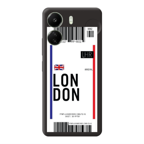 Xiaomi Redmi 13C London Arrival Black Colored Silicone TPU Θήκη