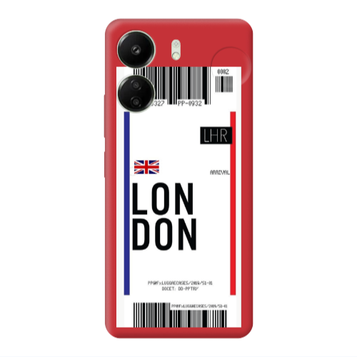 Xiaomi Redmi 13C London Arrival Red Colored Silicone TPU Θήκη