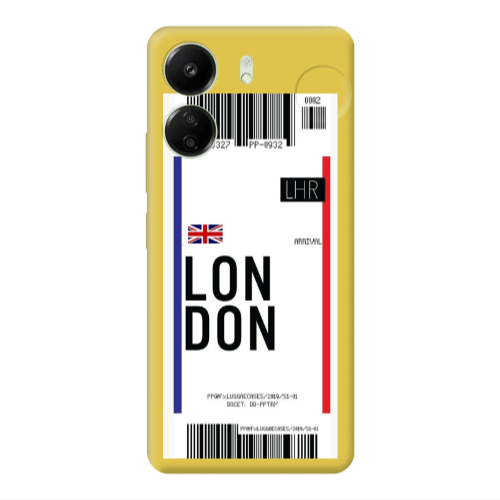 Xiaomi Redmi 13C London Arrival Yellow Colored Silicone TPU Θήκη