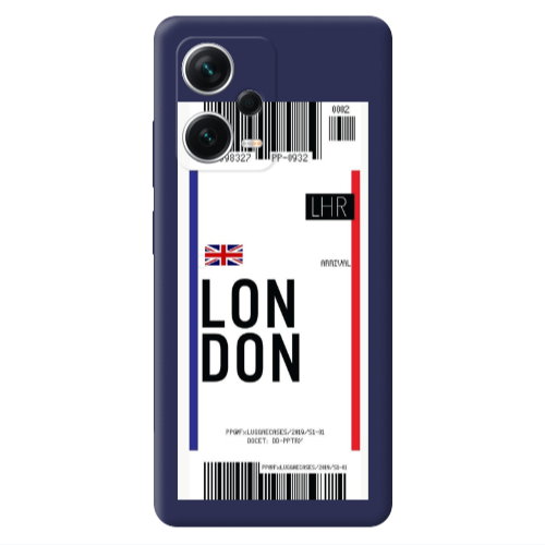 Xiaomi Poco X5 London Arrival Dark blue Colored Silicone TPU Θήκη