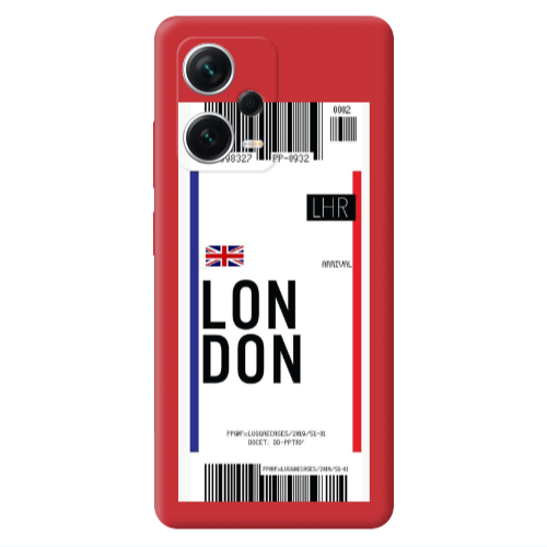 Xiaomi Poco X5 London Arrival Red Colored Silicone TPU Θήκη