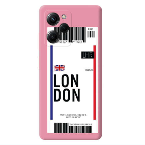 Xiaomi Poco X5 Pro London Arrival Pink Colored Silicone TPU Θήκη