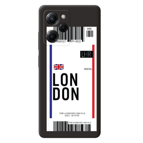 Xiaomi Poco X5 Pro London Arrival Black Colored Silicone TPU Θήκη