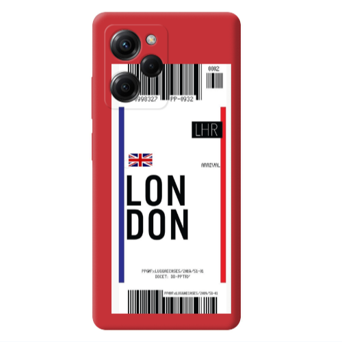 Xiaomi Poco X5 Pro London Arrival Red Colored Silicone TPU Θήκη