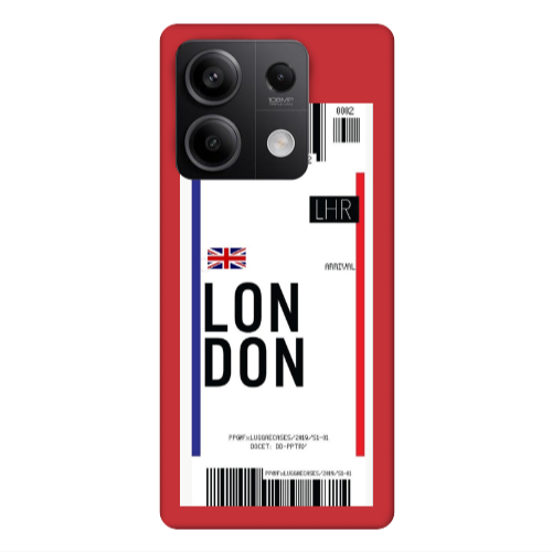 Xiaomi Redmi Note 13Pro 5G London Arrival Red Colored Silicone TPU Θήκη