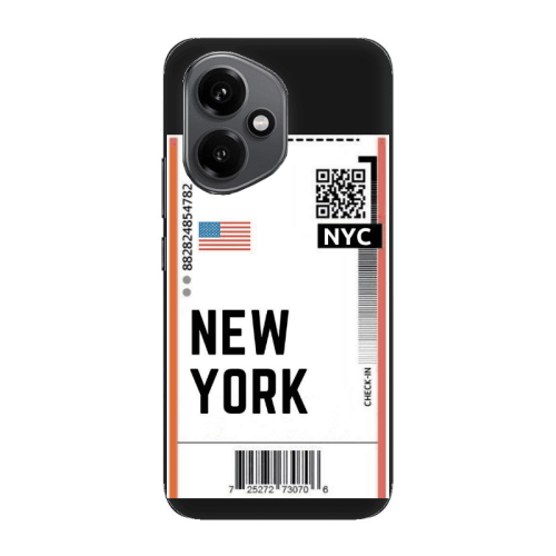 Honor Magic 400 New York NYC Black Colored Silicone TPU Θήκη