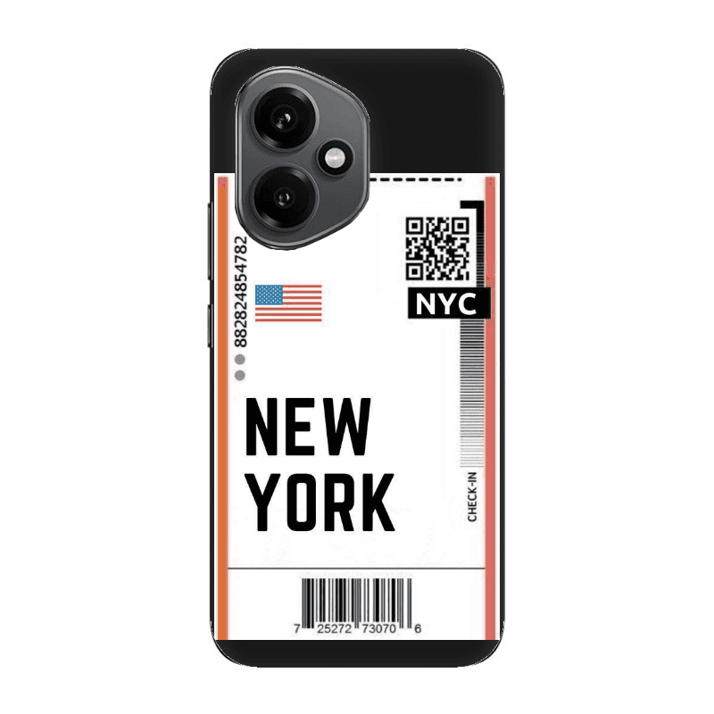 Honor Magic 400 New York NYC Black Colored Silicone TPU Θήκη