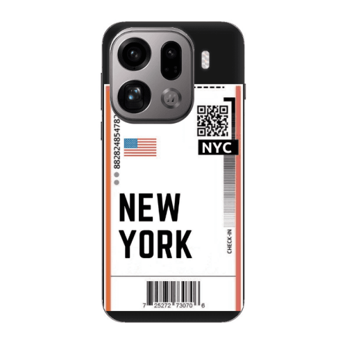 Oppo Find X9 Pro New York NYC Black Colored Silicone TPU Θήκη