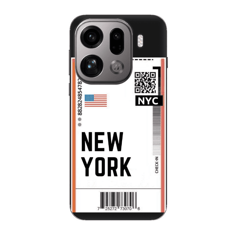 Oppo Find X9 Pro New York NYC Black Colored Silicone TPU Θήκη