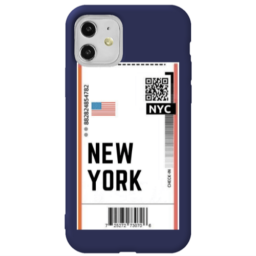 Apple iPhone 11  New York NYC Dark blue Colored Silicone TPU Θήκη
