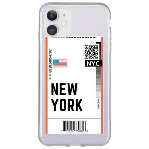 Apple iPhone 12 New York NYC Transparent Silicone TPU Θήκη
