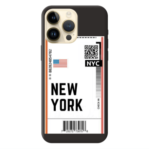 Apple iPhone 13 Pro Max New York NYC Black Colored Silicone TPU Θήκη