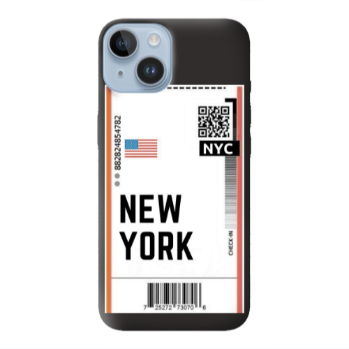 Apple iPhone 14  New York NYC Black Colored Silicone TPU Θήκη