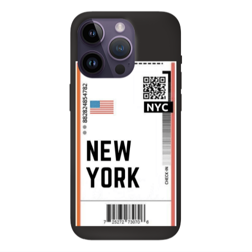 Apple iPhone 14 Pro  New York NYC Black Colored Silicone TPU Θήκη