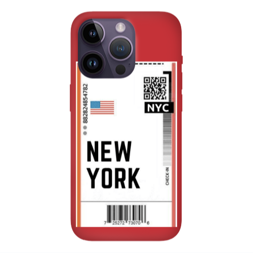 Apple iPhone 14 Pro  New York NYC Red Colored Silicone TPU Θήκη