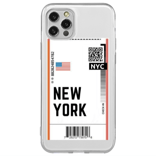 Apple iPhone 12 Pro New York NYC Transparent Silicone TPU Θήκη