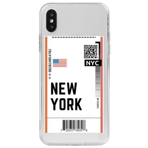Apple iPhone Xs Max New York NYC Transparent Silicone TPU Θήκη