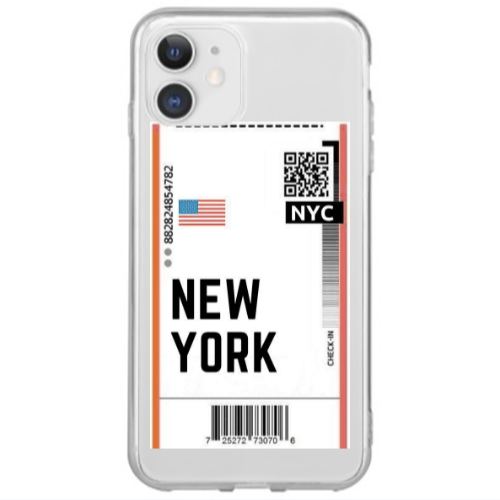 Apple iPhone 12 Mini New York NYC Transparent Silicone TPU Θήκη