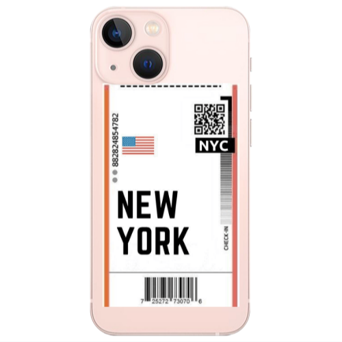 Apple iPhone 13 Mini New York NYC Transparent Silicone TPU Θήκη