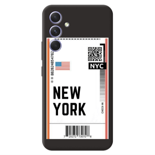 Samsung A54 New York NYC Black Colored Silicone TPU Θήκη