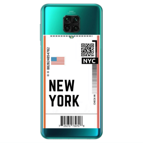 Xiaomi Redmi Note 9S New York NYC Transparent Silicone TPU Θήκη