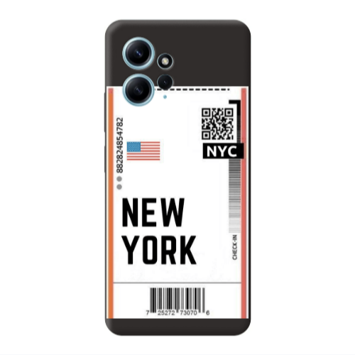 Xiaomi Redmi Note 12 4G New York NYC Black Colored Silicone TPU Θήκη