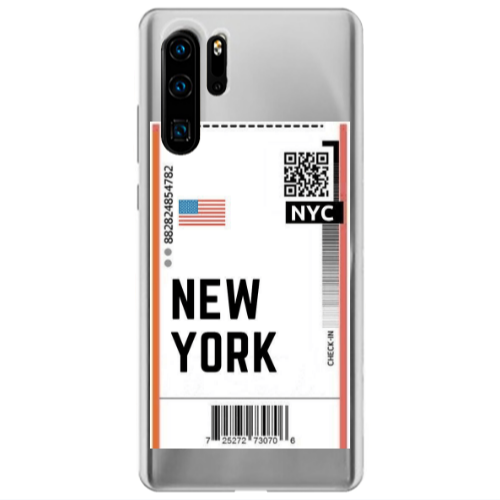 Huawei P30 Pro New York NYC Transparent Silicone TPU Θήκη