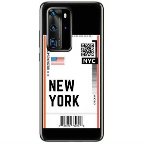 Huawei P40 Pro New York NYC Transparent Silicone TPU Θήκη