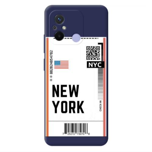 Xiaomi Redmi 12C New York NYC Dark blue Colored Silicone TPU Θήκη